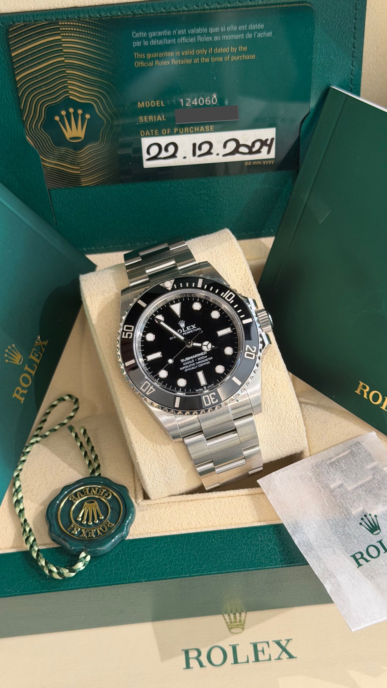 Sub no date 41 mm 🖤😍 12/2024