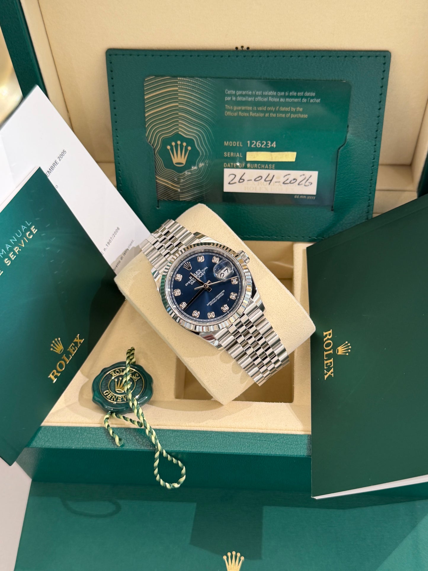 Datejust 36 mm 💙💎😍 nuovo 2026