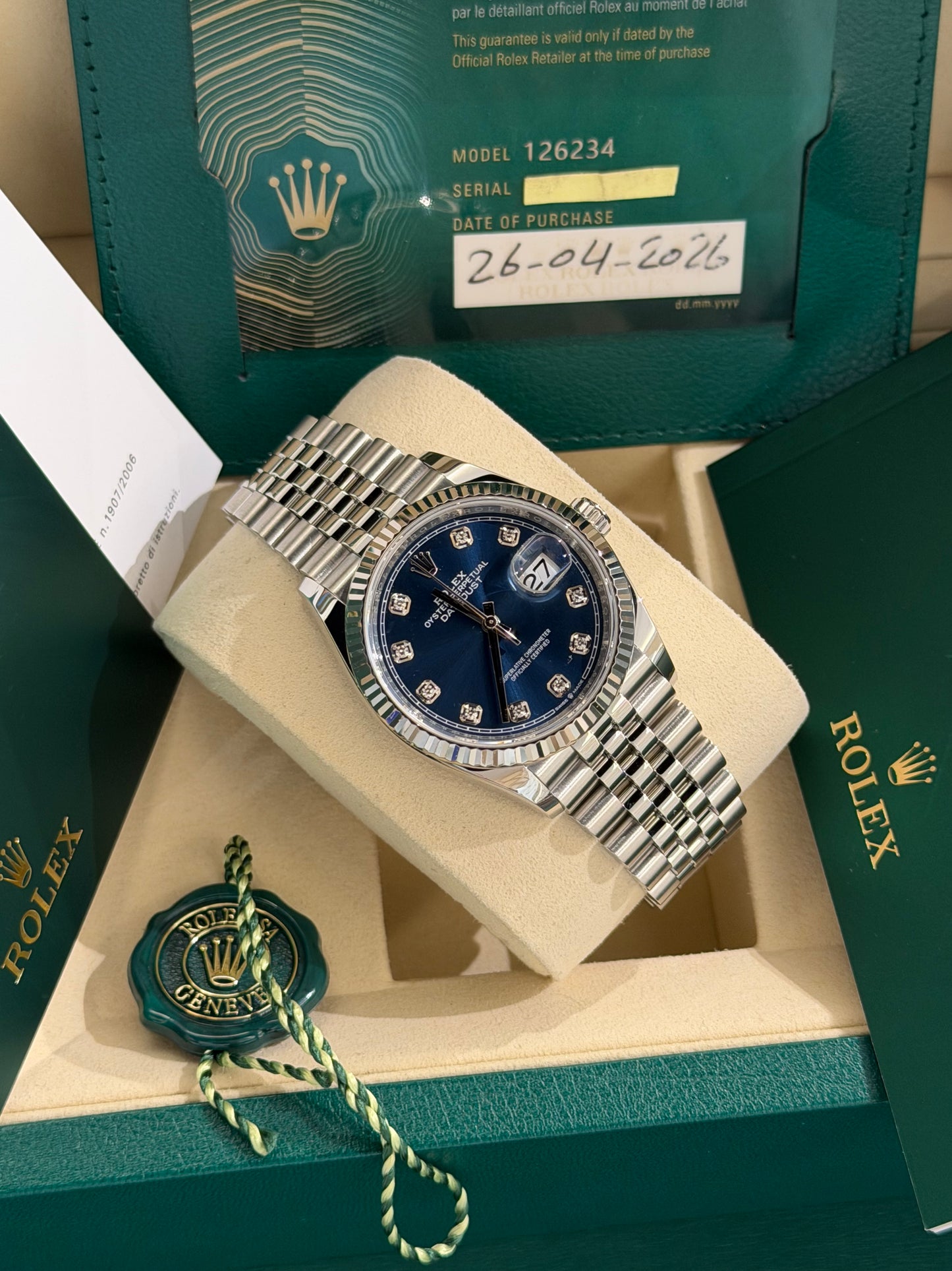 Datejust 36 mm 💙💎😍 nuovo 2026