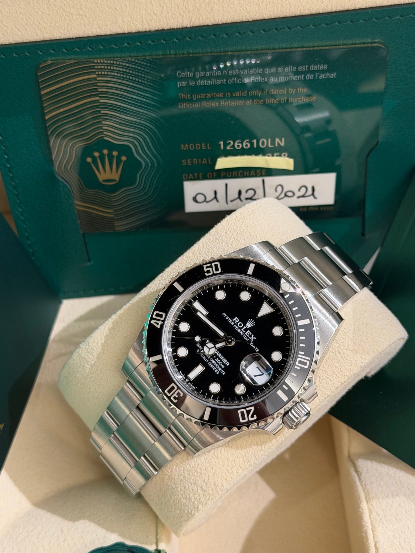 Sub date 41 mm 12/2021 nuovo 99%
