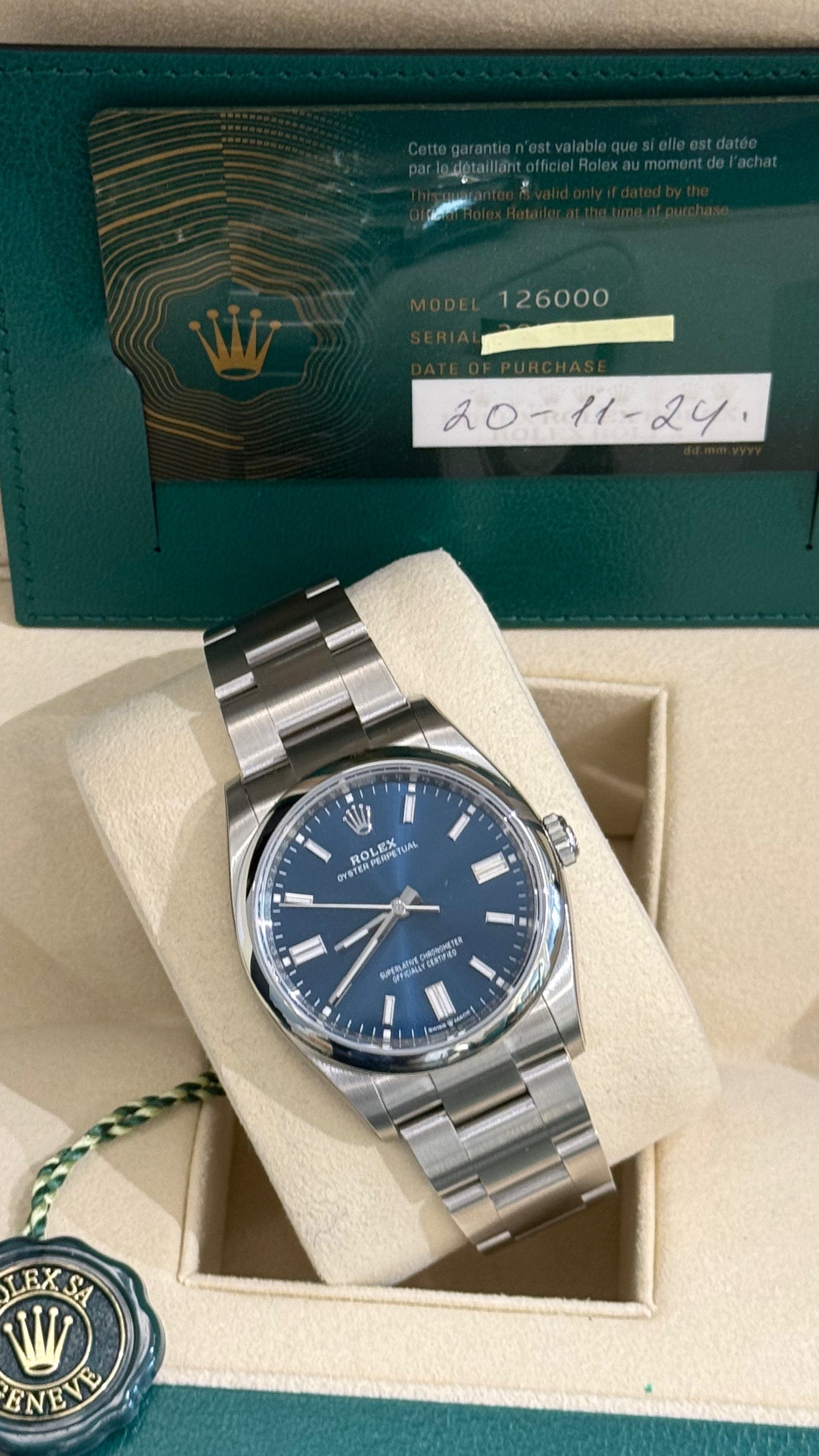 OP 36 mm 💙😍 11/2024 nuovo pellicole full set