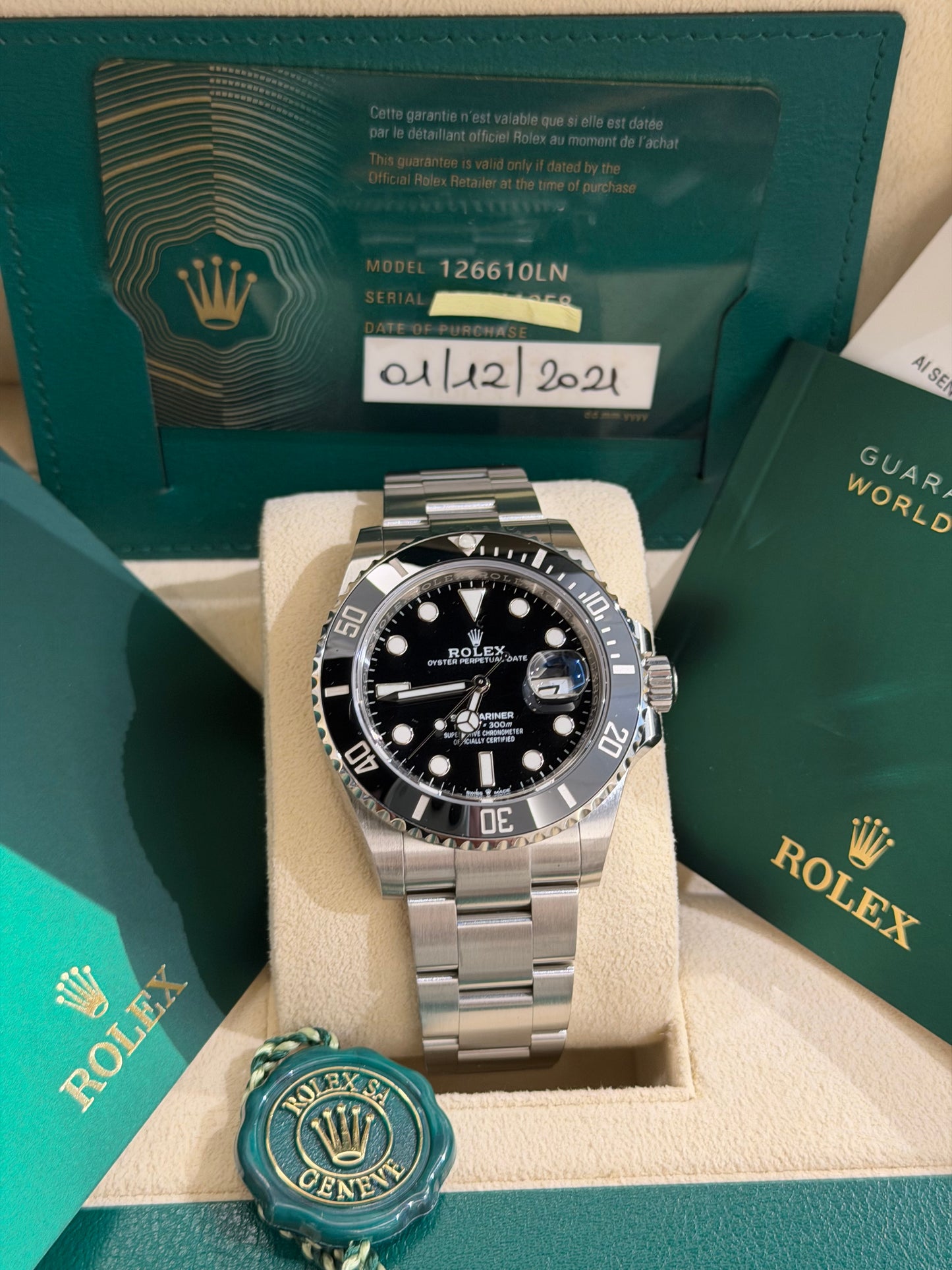 Sub date 41 mm 12/2021 nuovo 99%